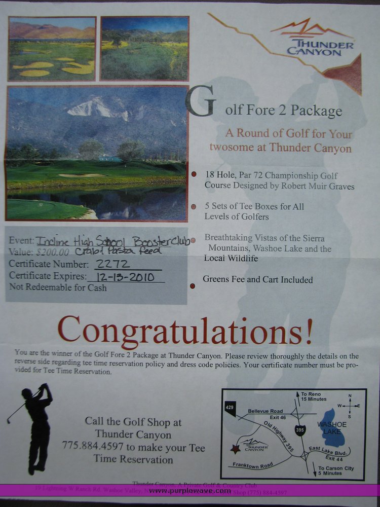 image for item 2056 Thunder Canyon Golf