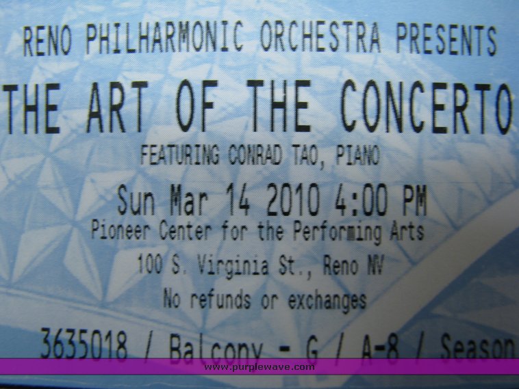 image for item 2097 Reno Philharmonic Concert at the Pioneer Center on March 14, 2010