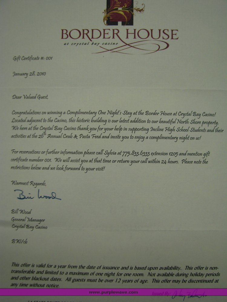 image for item 2101 Border House at the Crystal Bay Casino