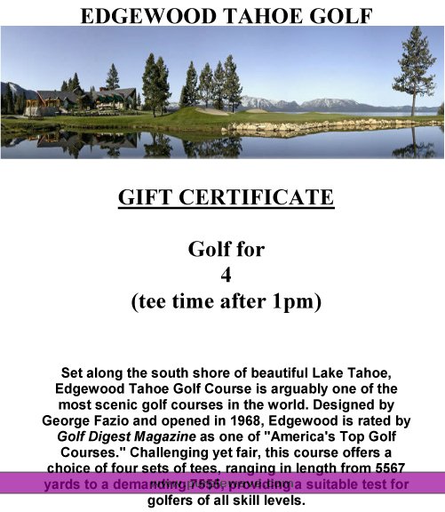 image for item 2006 4 Rounds of Golf at Edgewood