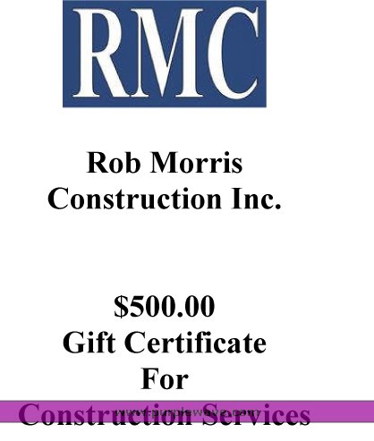 image for item 2013 $500 in construction services