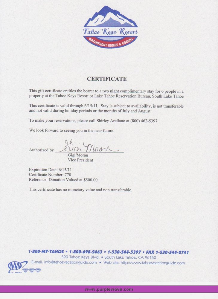 image for item 2015 2 nights stay for 6 people