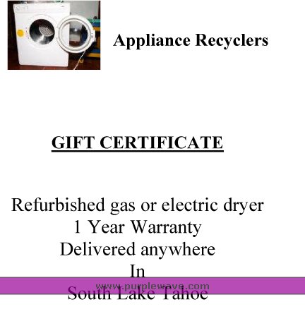 image for item 2026 Refurbished gas or electric dryer