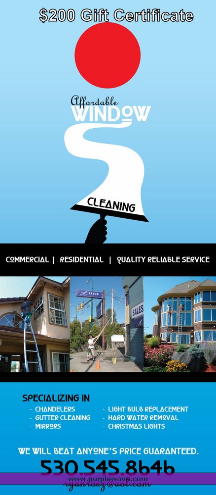 image for item 2041 $200 Gift Certificate for window/glass cleaning