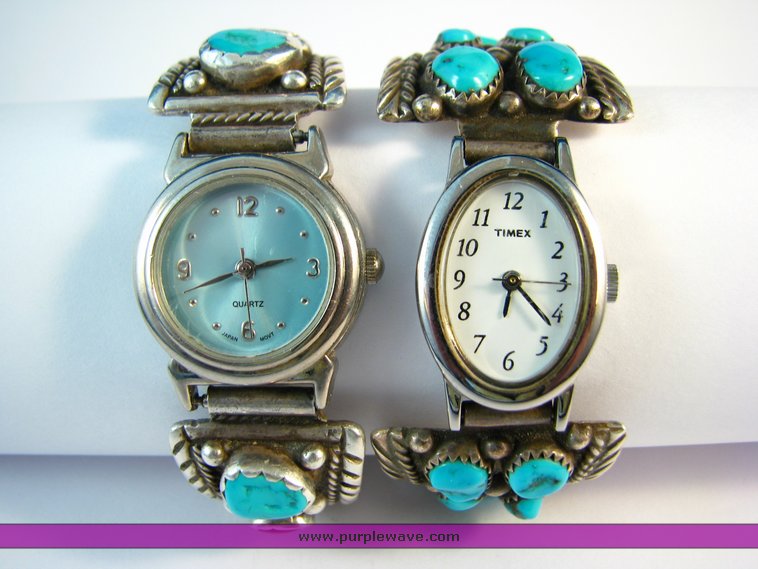 image for item 2201 (2) Turquoise and coral watch bands