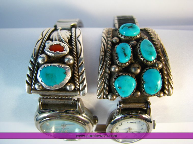 image for item 2201 (2) Turquoise and coral watch bands