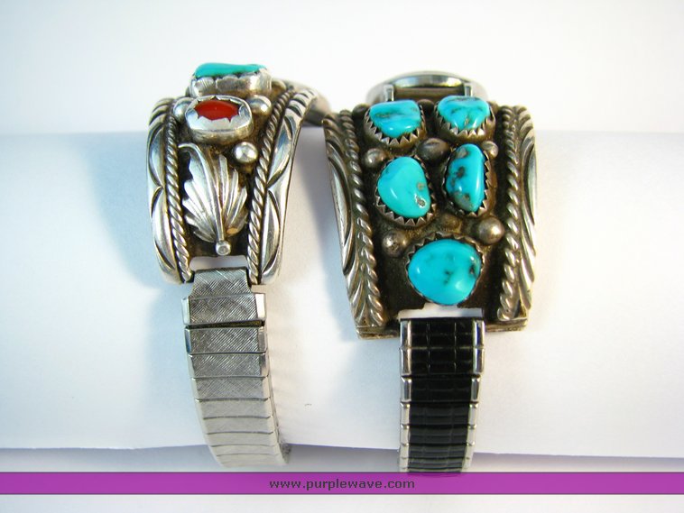 image for item 2201 (2) Turquoise and coral watch bands