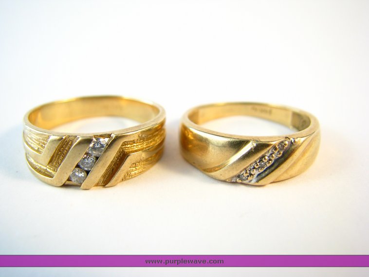 image for item 5047 (2) 14K yellow gold and diamond rings
