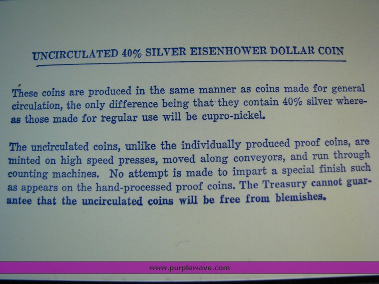 image for item 5405 (5) Eisenhower Silver Dollars
