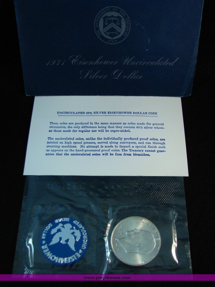 image for item 5405 (5) Eisenhower Silver Dollars