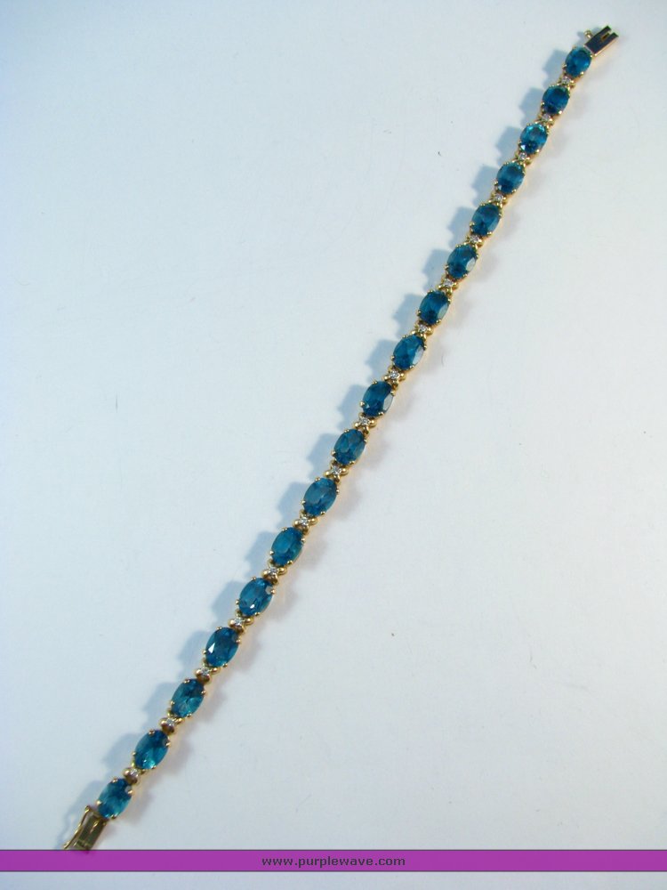 image for item 5421 14K Blue stone bracelet