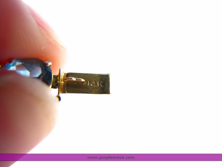 image for item 5421 14K Blue stone bracelet