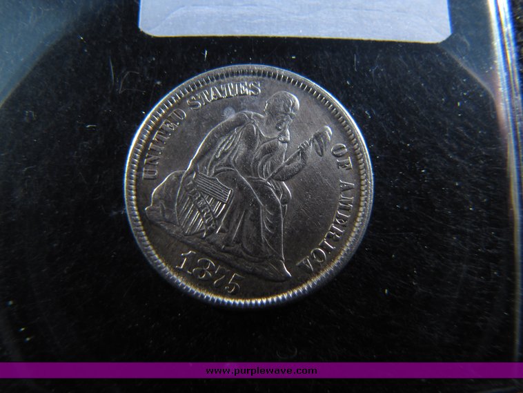 image for item 5439 1875CC Liberty Seated Dime