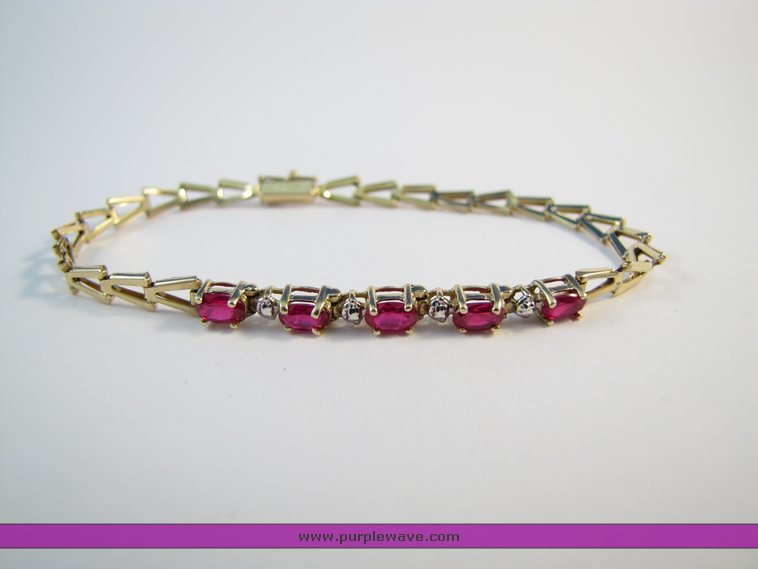 image for item 2264 (1) 10k ruby bracelet