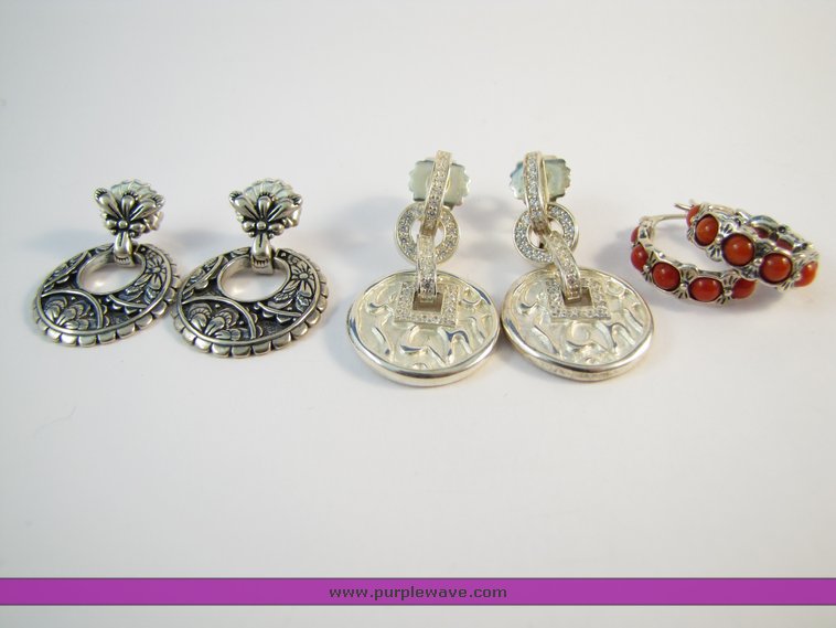 image for item 2278 (3) pair .925 earrings