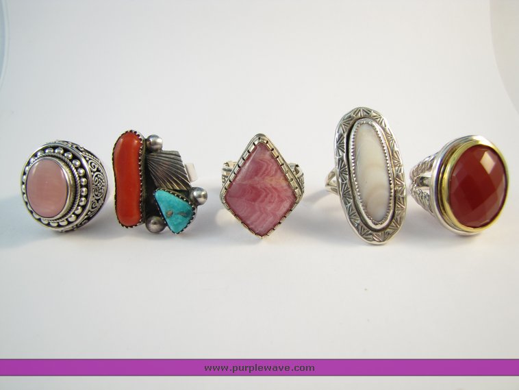 image for item 2280 (5) .925 silver rings