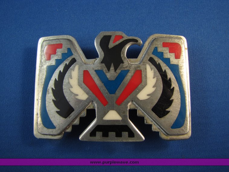 image for item 2287 (1) silver belt buckle