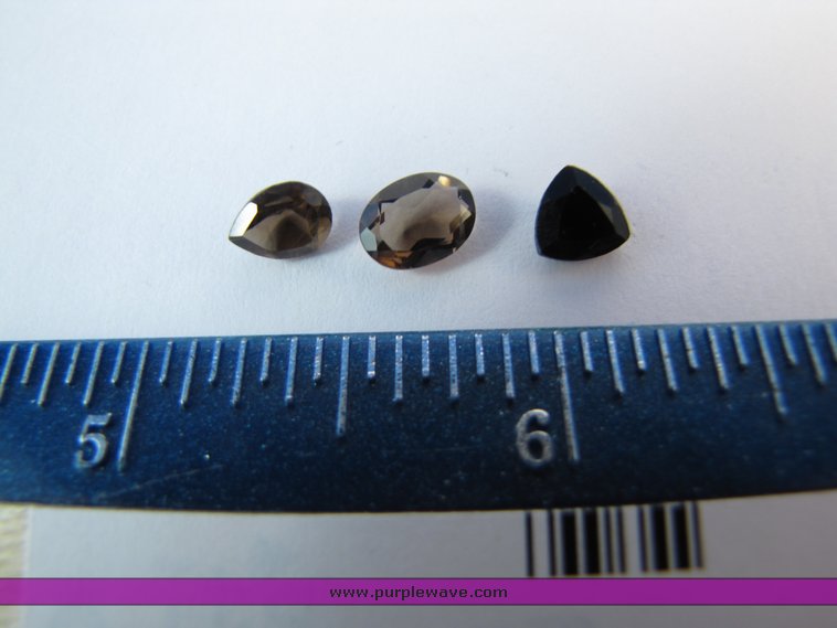image for item 7020 (3) natural smokey topaz,