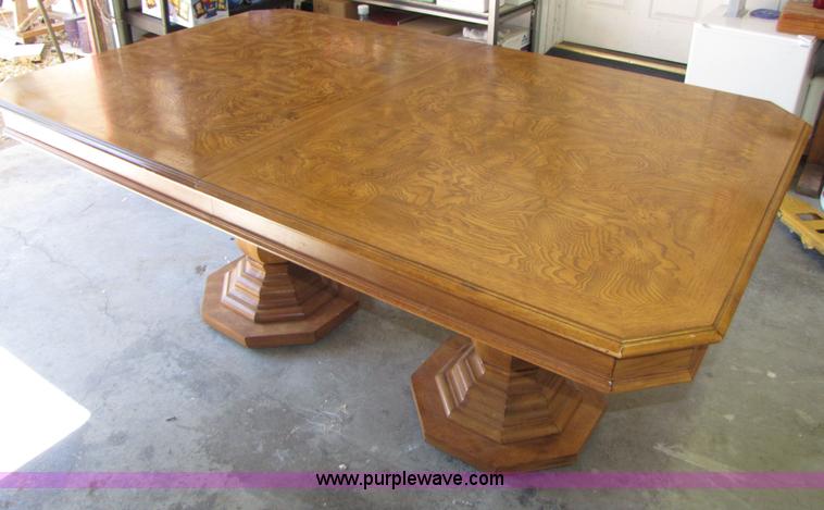 image for item 7276 6' pecan table and chairs