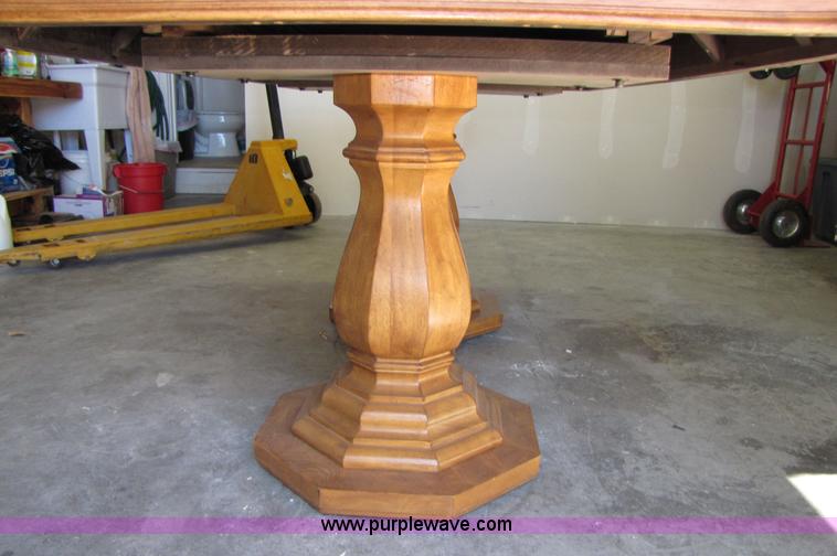 image for item 7276 6' pecan table and chairs