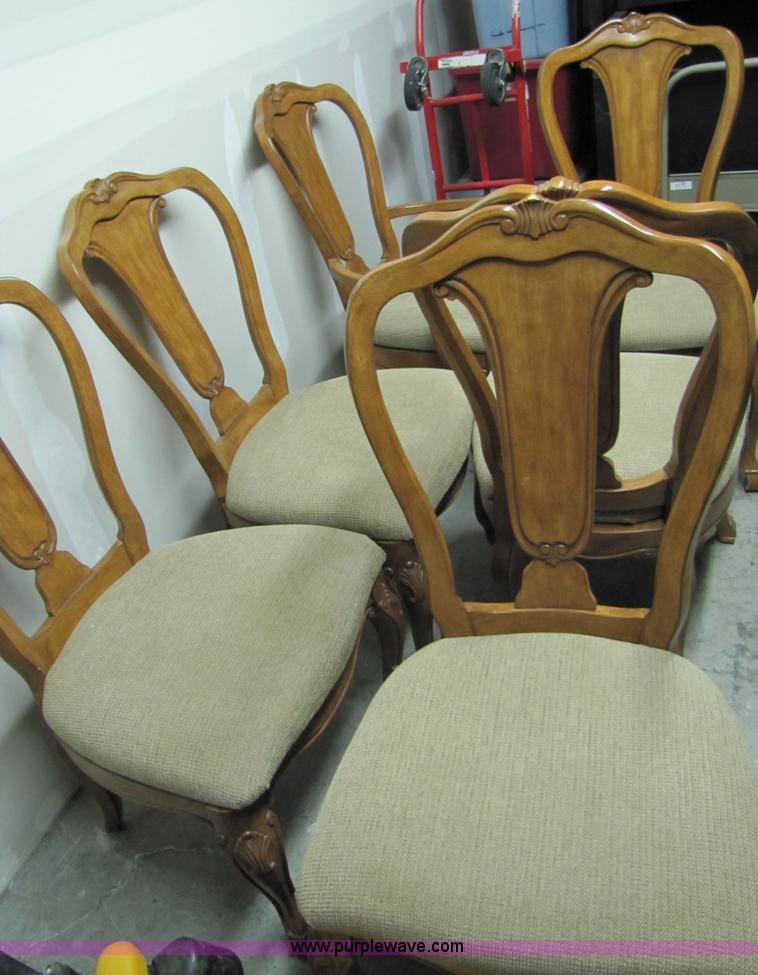 image for item 7276 6' pecan table and chairs