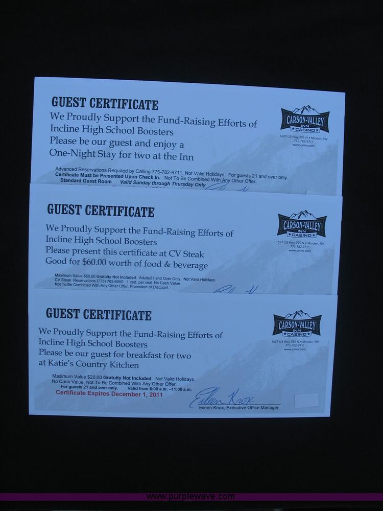 image for item 2004 Dine and Stay at Carson Valley Inn