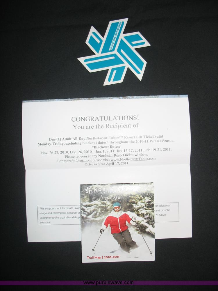 image for item 2015 North Star at Tahoe 2 adult lift tickets