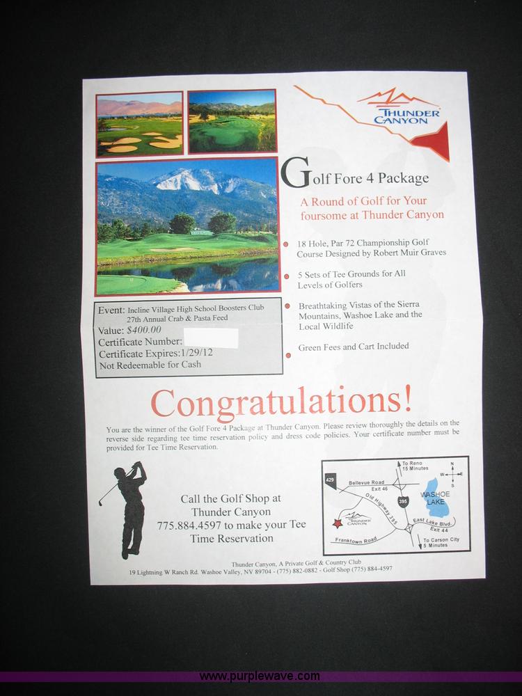 image for item 2022 Thunder Canyon Golf Fore 4