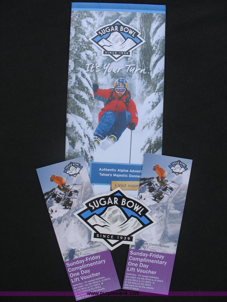 image for item 2043 2 one-day adult lift tickets to Sugar Bowl