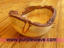 image for item 2096 Hand turned rustic pine bowl